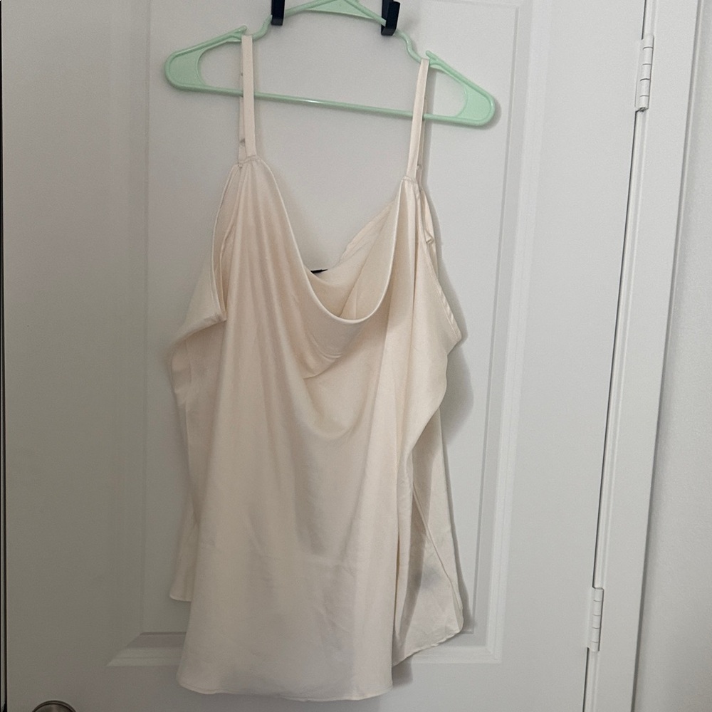 Torrid Cream Draped Women's Blouse